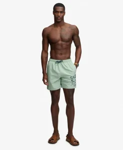 Printed Logo 16-Inch Swim Shorts