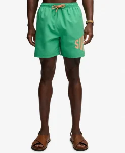 Printed Logo 16-Inch Swim Shorts
