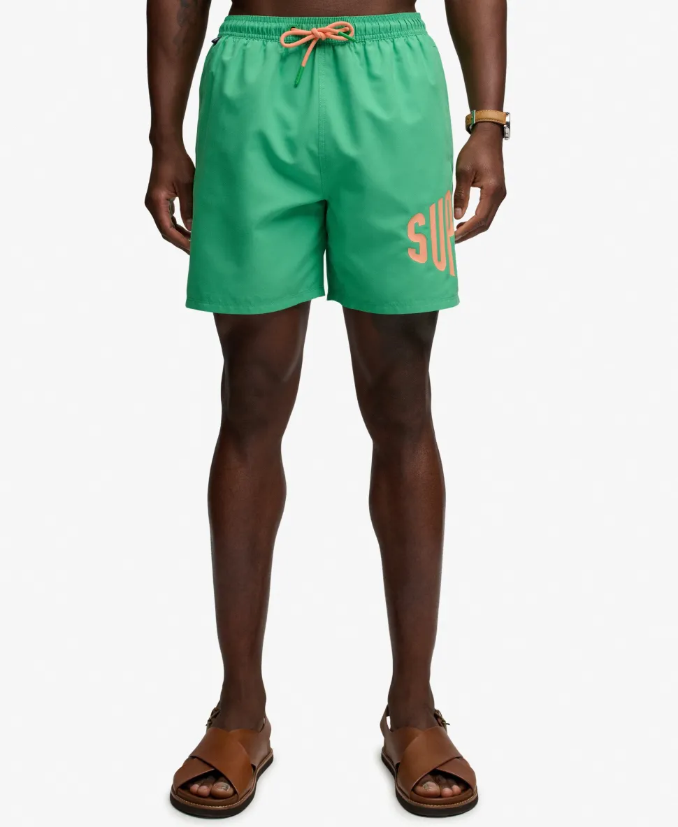 Printed Logo 16-Inch Swim Shorts
