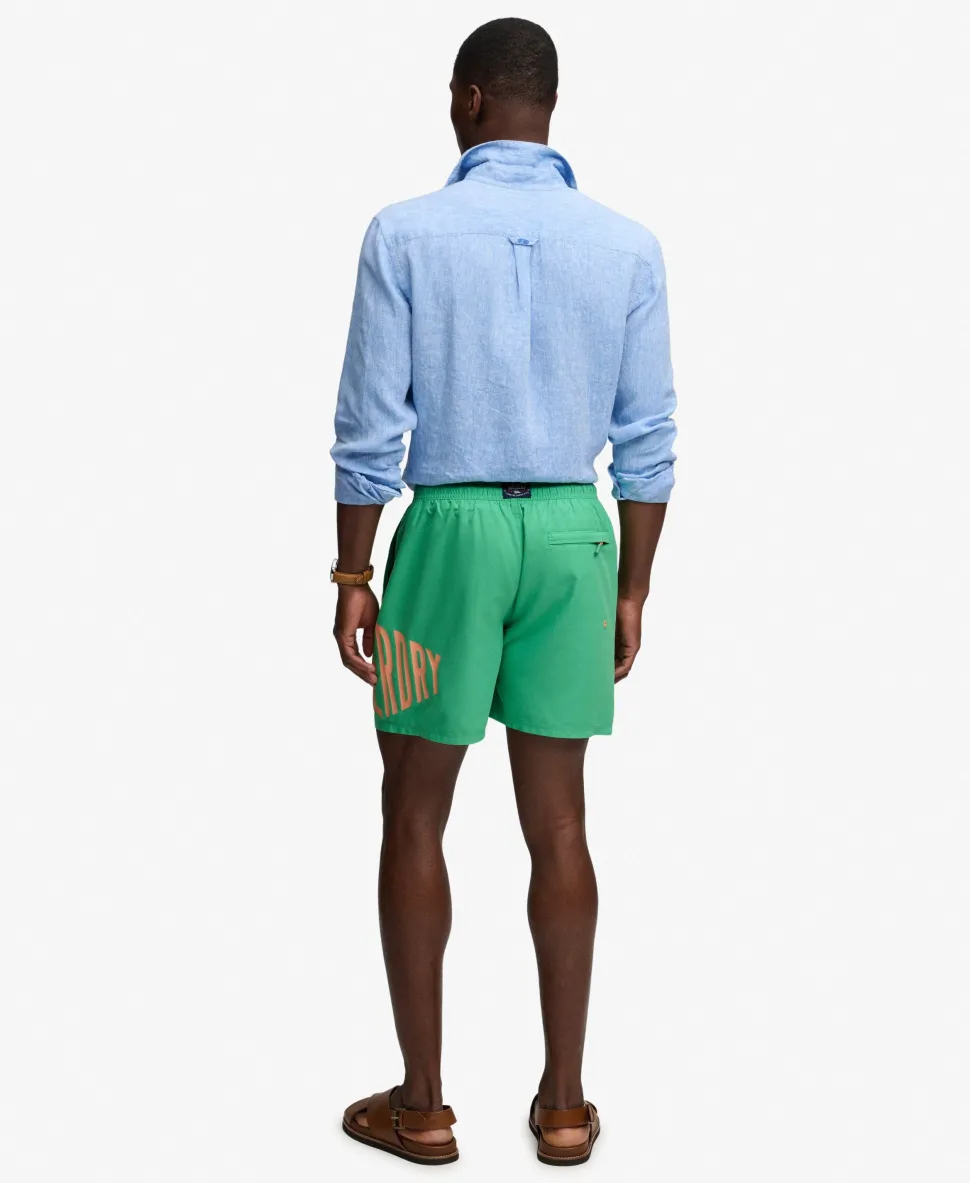 Printed Logo 16-Inch Swim Shorts