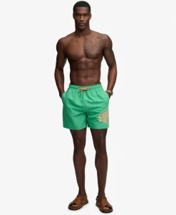 Printed Logo 16-Inch Swim Shorts