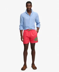 Printed Logo 16-Inch Swim Shorts