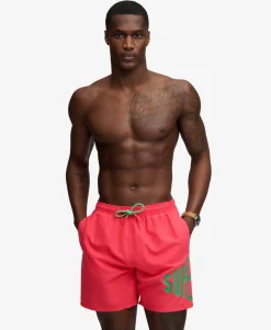 Printed Logo 16-Inch Swim Shorts