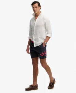Printed Logo 16-Inch Swim Shorts