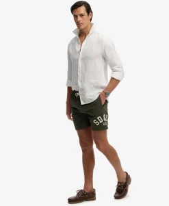 Printed Logo 16-Inch Swim Shorts