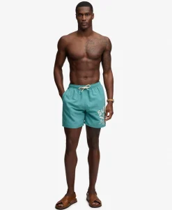 Printed Logo 16-Inch Swim Shorts