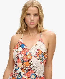 Printed Mini Slip Dress