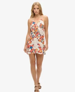 Printed Mini Slip Dress