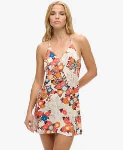 Printed Mini Slip Dress