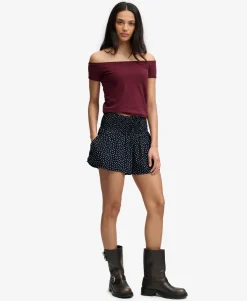Printed Mini Smocked Shorts