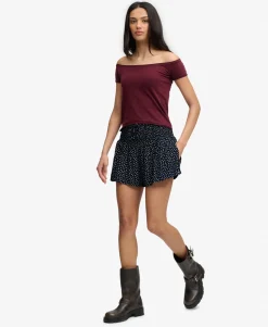 Printed Mini Smocked Shorts
