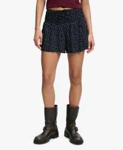 Printed Mini Smocked Shorts
