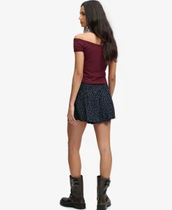 Printed Mini Smocked Shorts