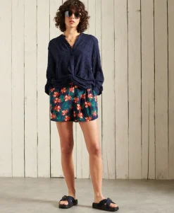 Printed Paperbag Shorts