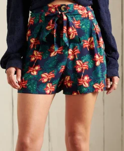 Printed Paperbag Shorts