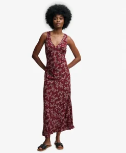 Printed Sweetheart Maxi Dress