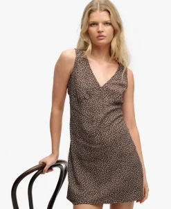 Printed Sweetheart Mini Dress