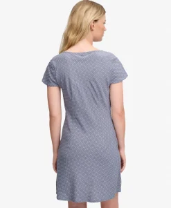 Printed Sweetheart Short Sleeve Mini Dress