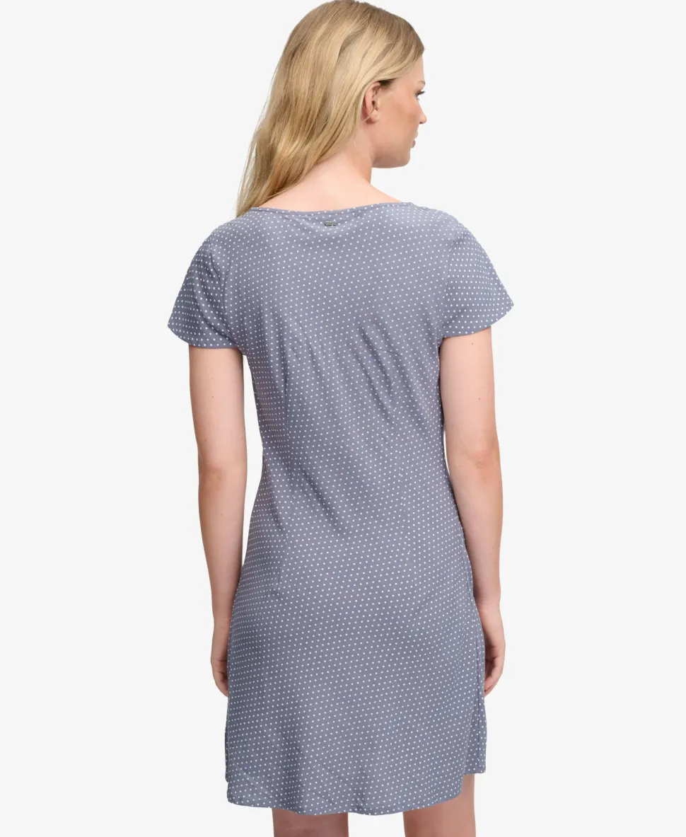 Printed Sweetheart Short Sleeve Mini Dress