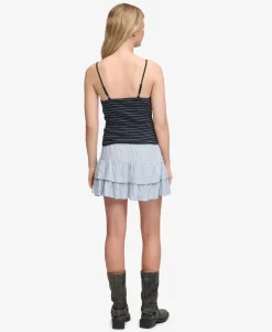 Printed Tiered Mini Skirt