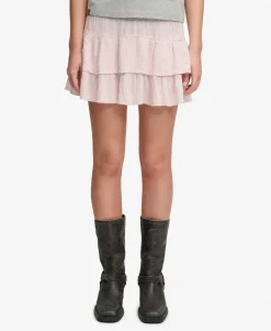 Printed Tiered Mini Skirt
