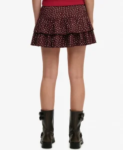 Printed Tiered Mini Skirt