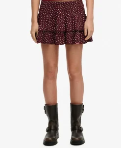 Printed Tiered Mini Skirt