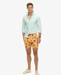 Recycled Hawaiian Print 17-inch Swim Shorts