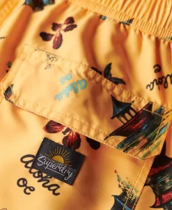 Recycled Hawaiian Print 17-inch Swim Shorts