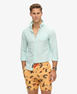 Recycled Hawaiian Print 17-inch Swim Shorts