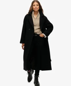 Relaxed Long Wool Blend Coat