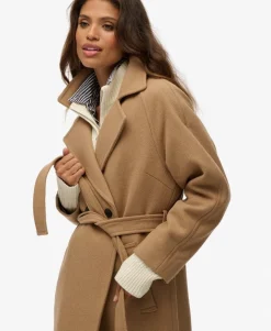 Relaxed Long Wool Blend Coat