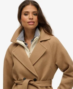 Relaxed Long Wool Blend Coat