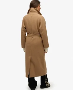 Relaxed Long Wool Blend Coat