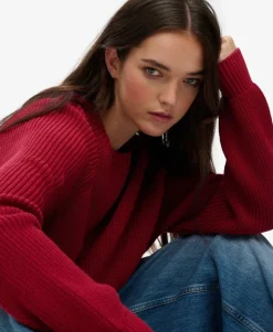 Relaxed Ribbed Knitted Jumper