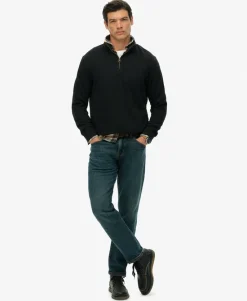 Ribbed Half Zip Jumper