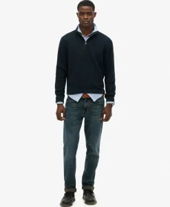 Ribbed Half Zip Jumper