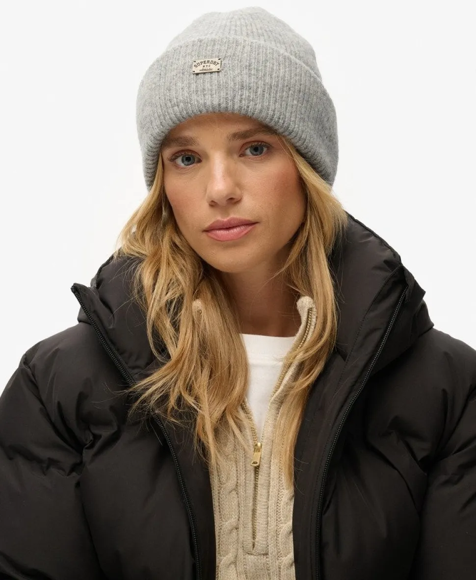 Rib Knitted Beanie Hat