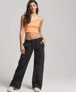 Rib Lace Trim Cami Top