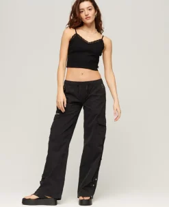 Rib Lace Trim Cami Top