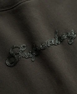 Script Brand Loose Crew Sweatshirt