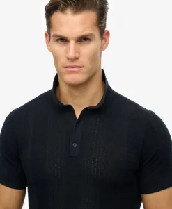 Short Sleeve Knitted Polo Shirt