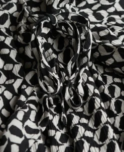 Short Sleeve Printed Mini Wrap Dress