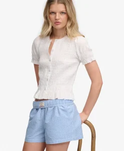 Short Sleeve Smocked Top