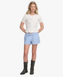 Short Sleeve Smocked Top