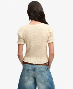 Short Sleeve Smocked Top