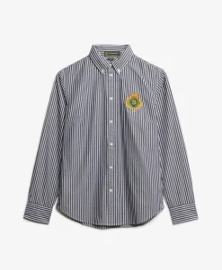 Slim Crest Poplin Long Sleeve Shirt