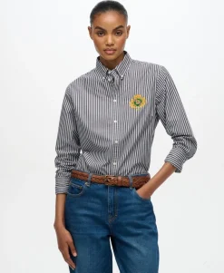Slim Crest Poplin Long Sleeve Shirt