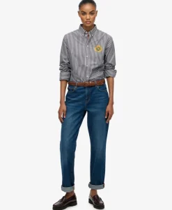 Slim Crest Poplin Long Sleeve Shirt