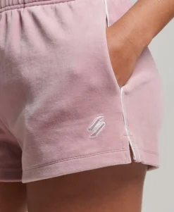S Logo Velour Shorts